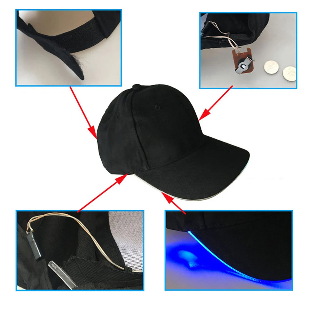 ShineCaps Fashion LED Baseball Cap – Perfect for Parties, Running, and Active Fun!